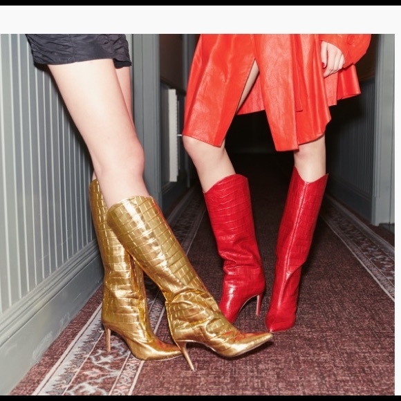 schutz red boots